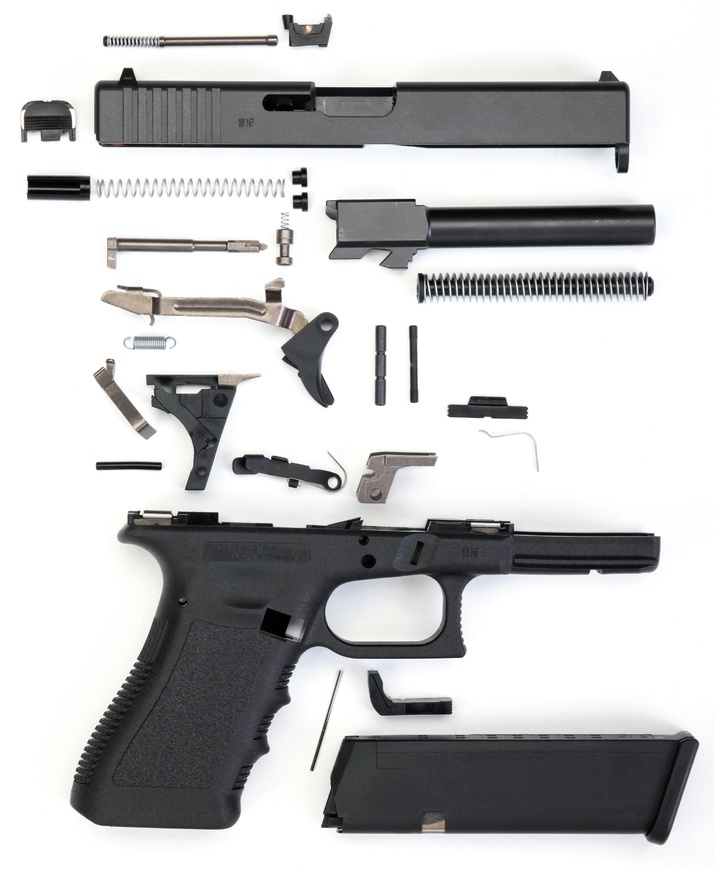 Grafický rozpad pistole GLOCK 17 Gen 3